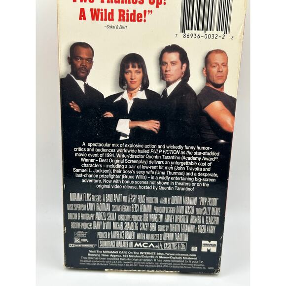 Special Collector's Edition VHS Copy of Quentin Tarantino's Movie Pulp Fiction - Picture 2 of 11